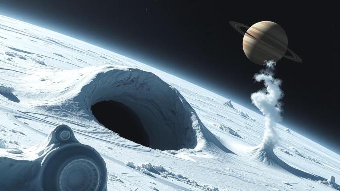 Satürn'ün Uydusu Enceladus'ta Kaybolan Karanlık Bir Nokta Bulundu - OtonomHaber