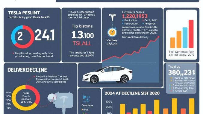 Tesla'nın Üretim ve Teslimatında Düşüş: 2024 Verileri Açıklandı - OtonomHaber