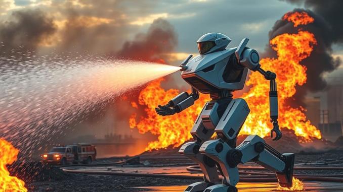 Yangına Dakikada 2 Ton Su Püskürtüyor: İngiltere'nin Yeni İtfaiye Robotu - OtonomHaber