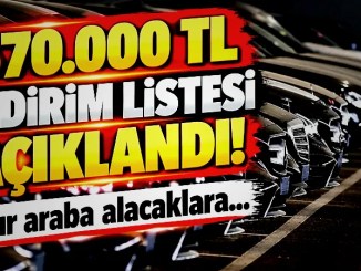 Sıfır Araçlar İçin 570.000 TL İndirim Fırsatı ve Güncel Liste - OtonomHaber